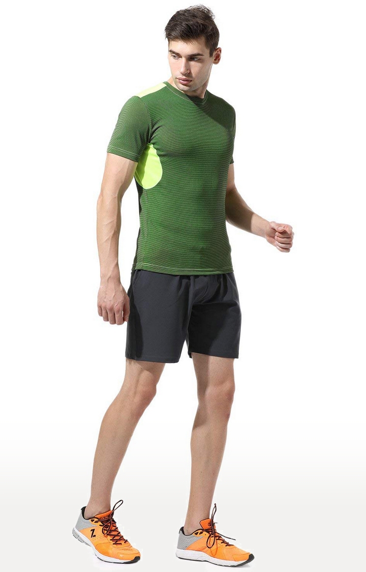 Azani | Green Solid Activewear T-Shirt 1