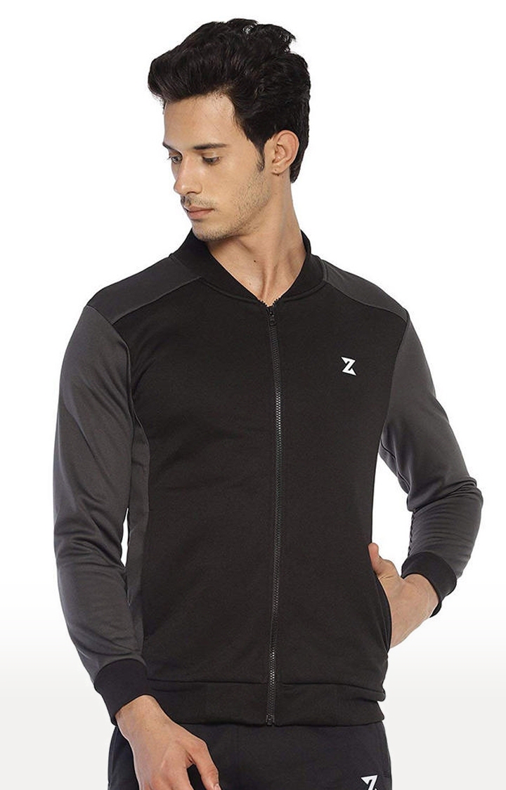 Azani | Black Solid Activewear Jacket 0
