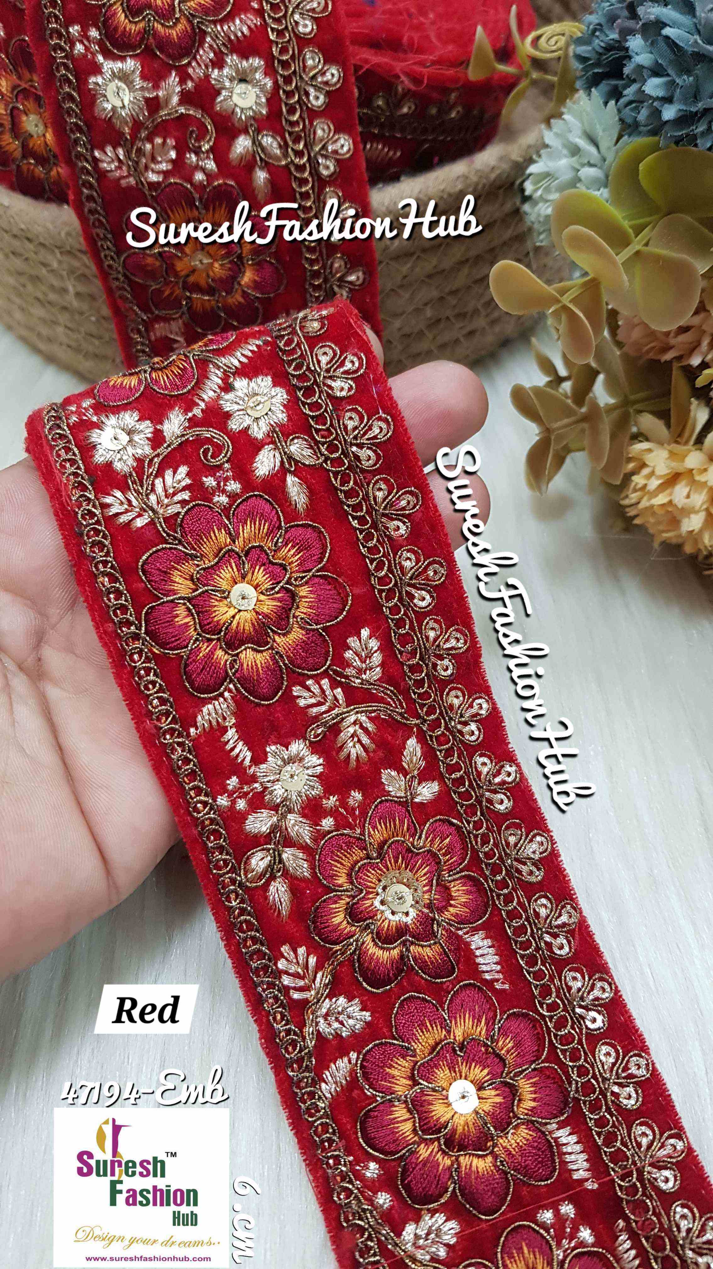 Certainly! Here are some ALT text suggestions that incorporate a variety of keywords to help improve your visibility on Google:  1. "Navratri Banarasi Laces - Traditional Indian Festive Laces" 2. "Golden Silver Banarasi Lace - Elegant Metallic Trims for Garments" 3. "Cutwork Banarasi Laces - Intricate Openwork Designs"
