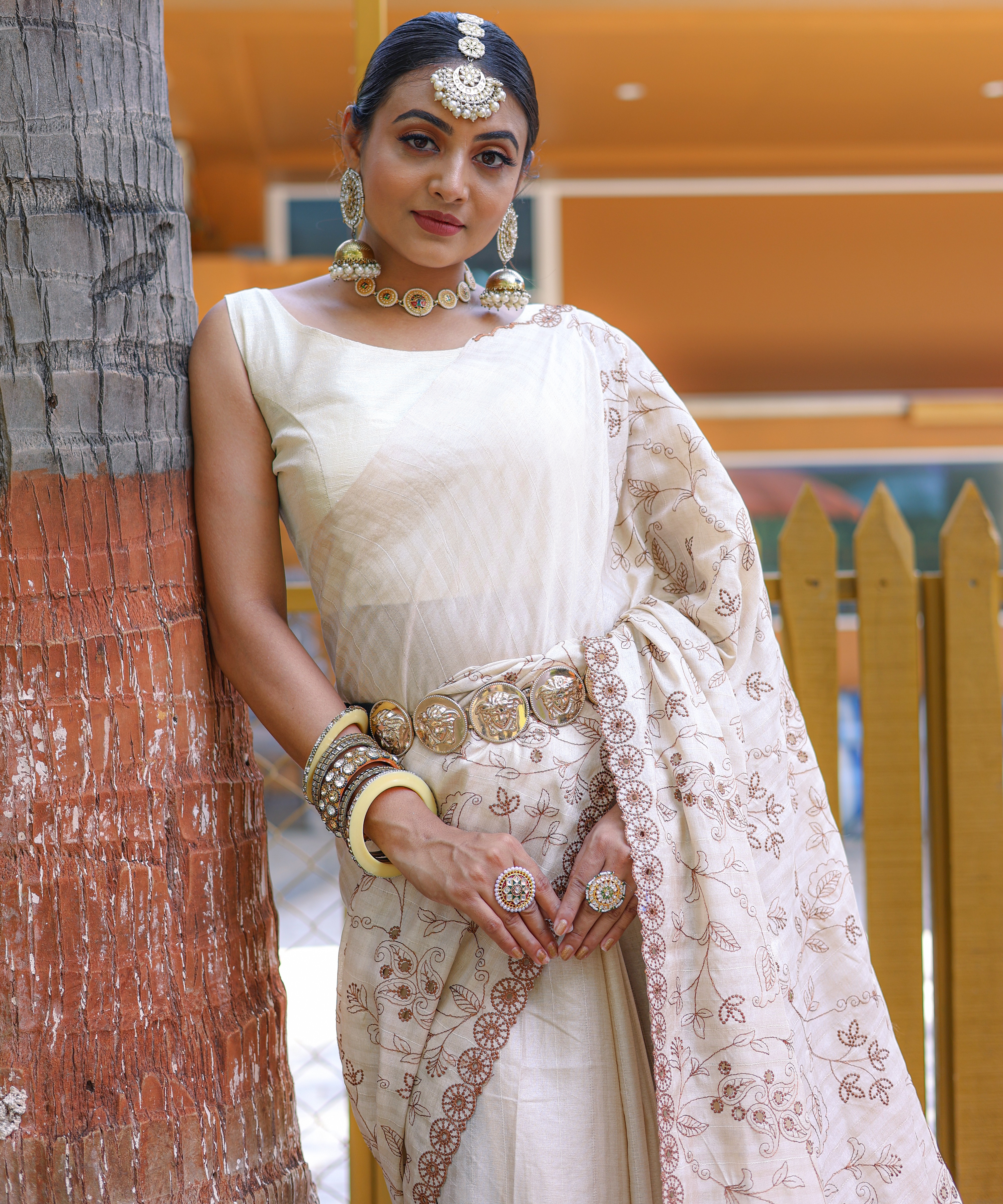 Women's Aaisha White Pure Soft Silk Saree