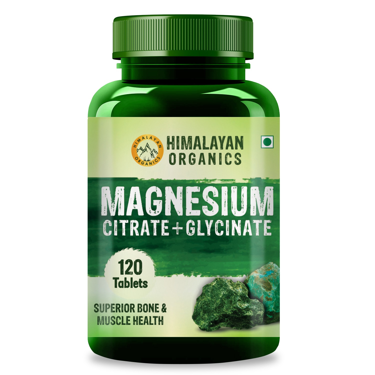 Himalayan Organics Magnesium Complex Supplement with Magnesium Glycinate, Magnesium Citrate, Magnesium Oxide - 120 Veg Tablets