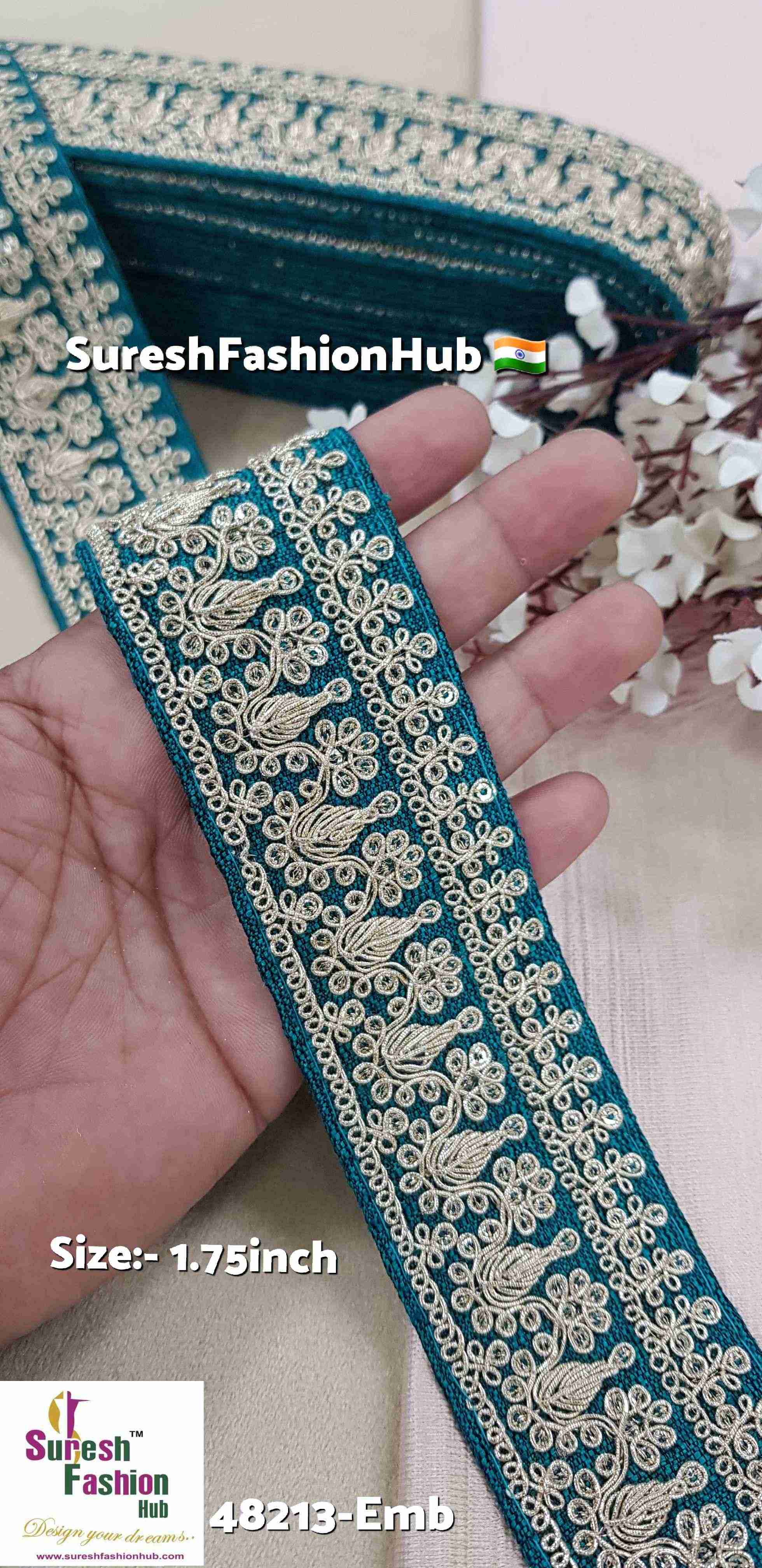 Rama Pearl & Sequence Fabric Lace