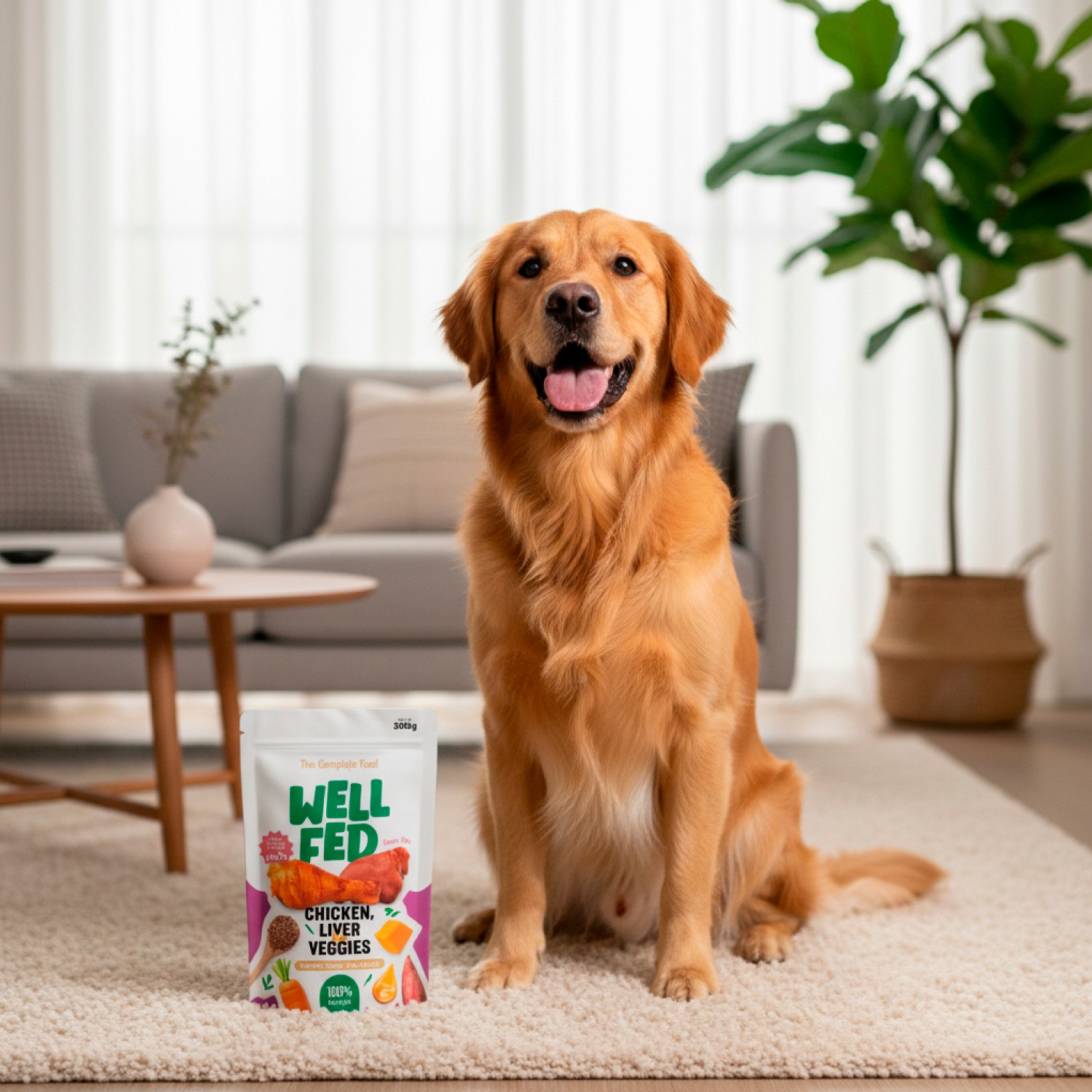 Well Fed Chicken Liver & Veggies Wet Dog Food 100 g