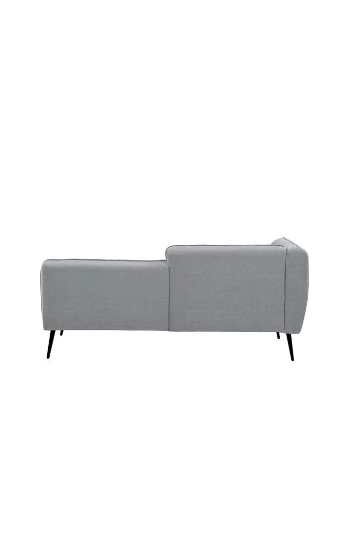neudot Diva LHS Sofa Chaise Lounger with Black Legs for Living Room|Bedroom|2 Person Sofa|Diwan|Premium Fabric | Solid Wood Frame|2 Seater (Colour : Misty Grey (DIY))