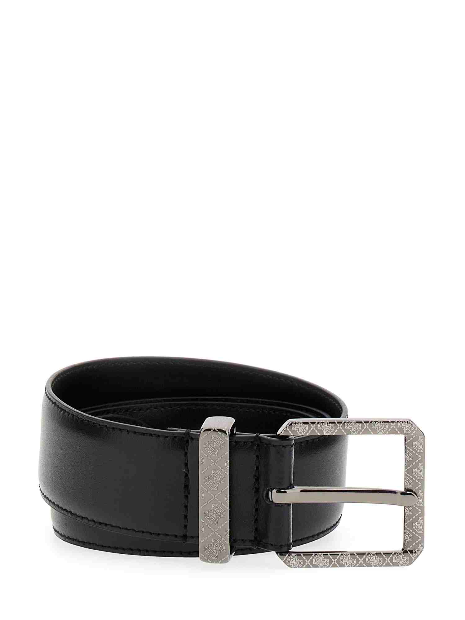 Guess Black Leather Solid MEN Belt