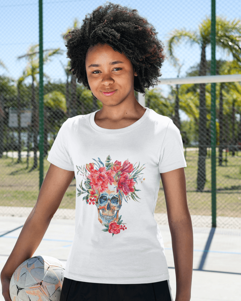 Inands | Floral Skull T-Shirt undefined
