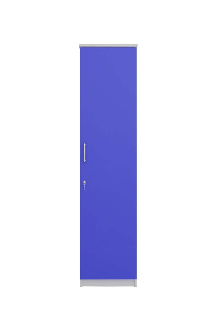 neudot Adona Engineered Wood Single Door Wardrobe - Blue