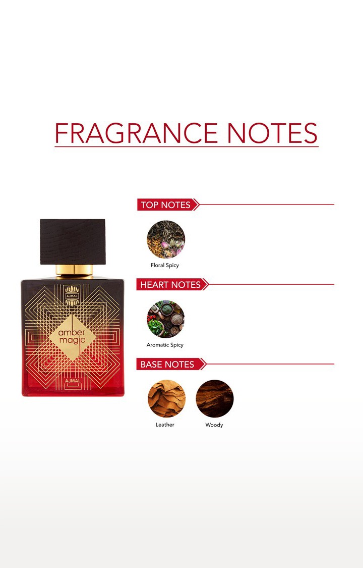 Ajmal Amber Magic EDP Perfume 100ml for Men and Sacred Love Deodorant