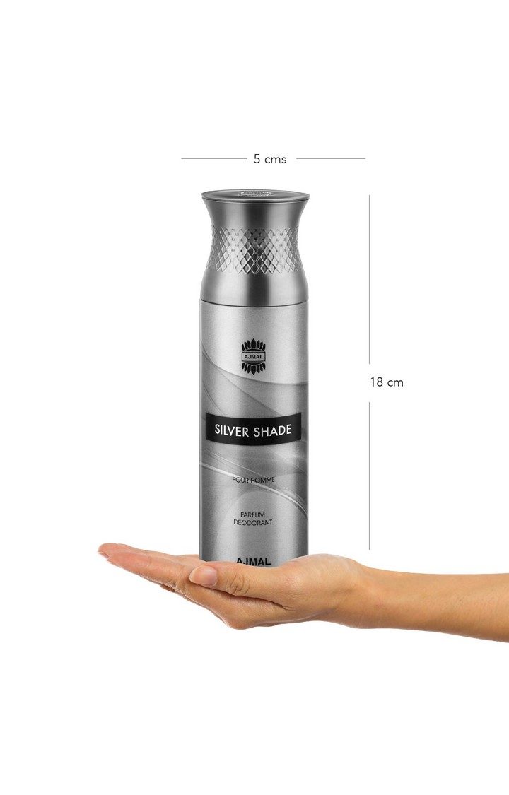 Ajmal Amber Magic EDP Perfume 100ml for Men and Silver Shade Homme Deodorant Fragrance 200ml for Men