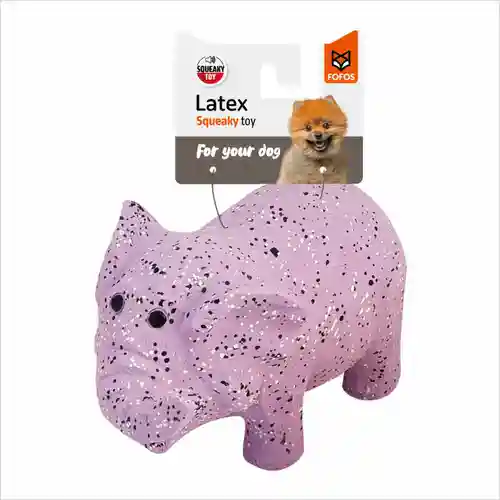 Barkbutler Fofos Latex Elephant Squeaky Toy for Dogs (Purple)