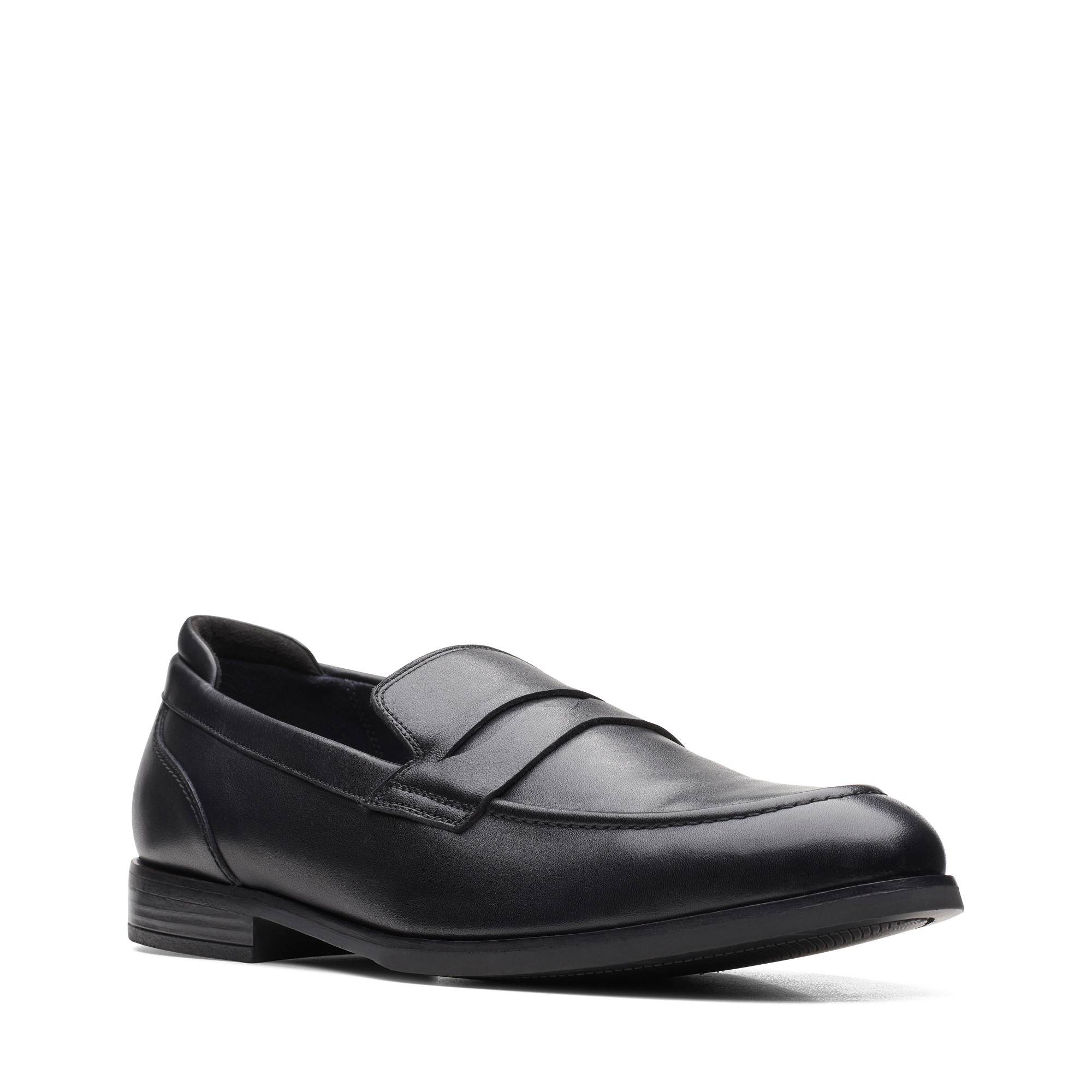 Clarks Mens Bradish Ease Black Leather