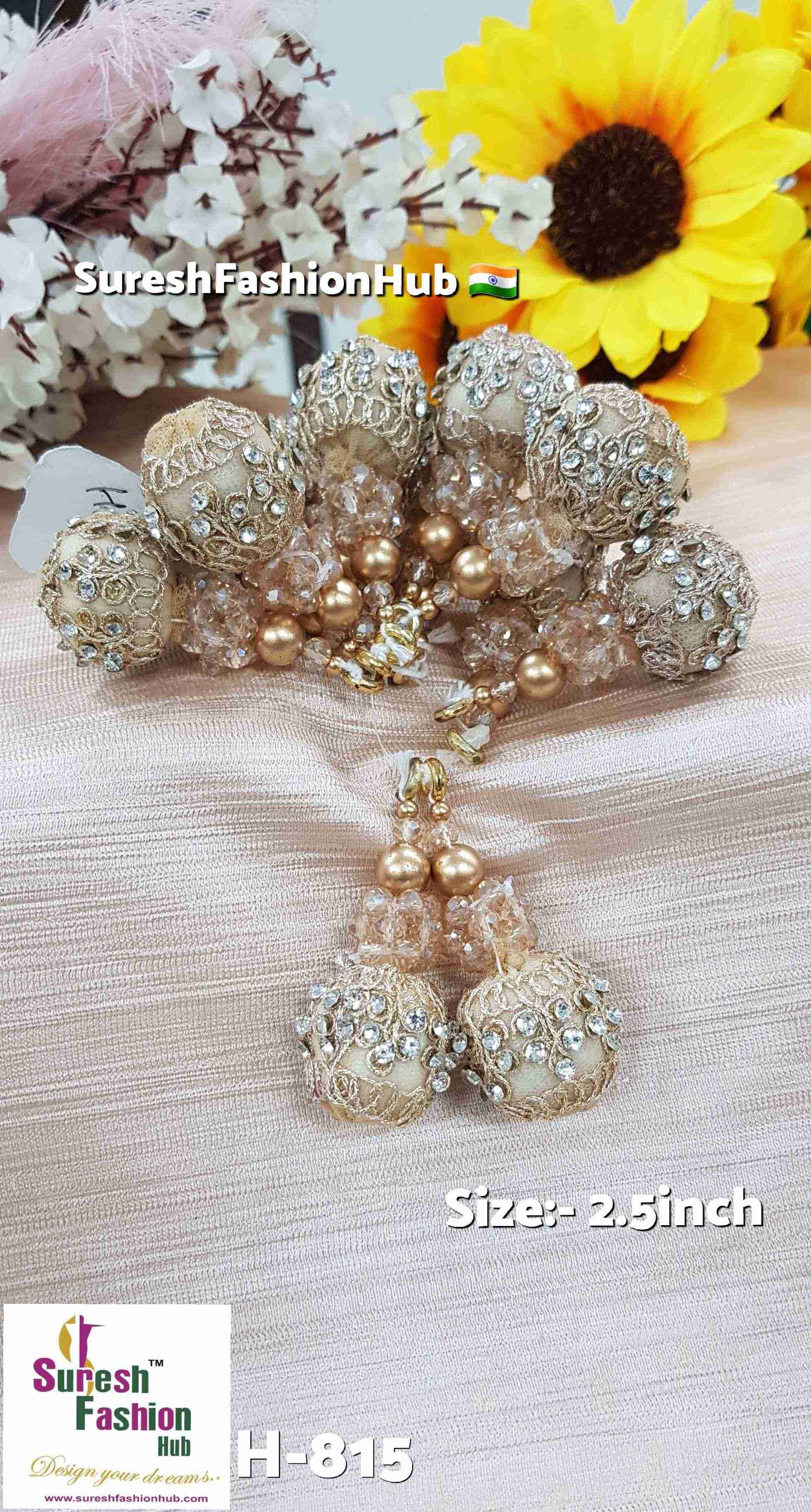 Golden Diamond Beige Tassels