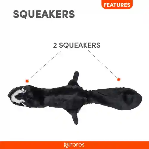 Barkbutler Fofos Skinneez Skunk Toy for Dogs