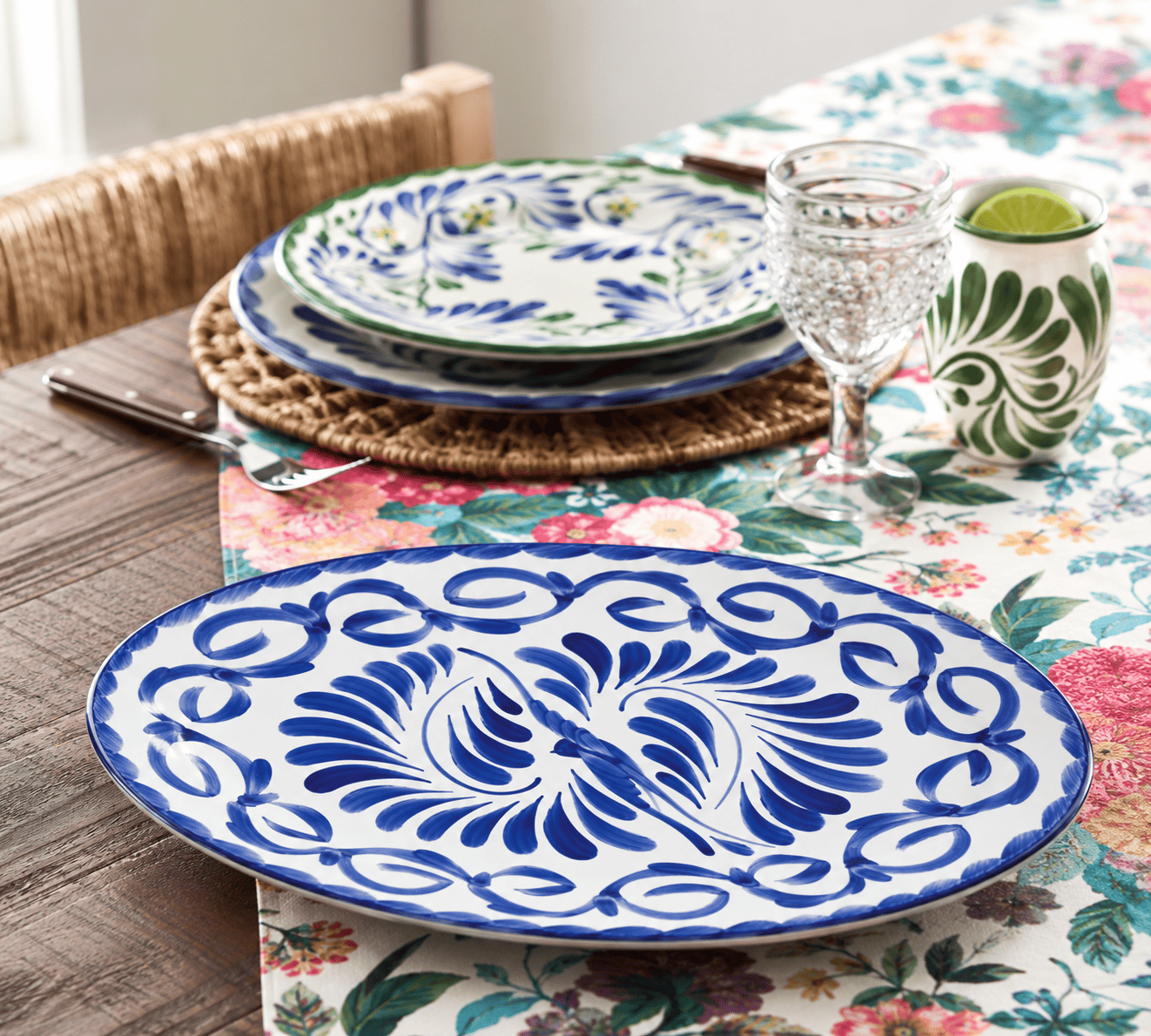 Pottery Barn | Puebla Porcelain Oval Serving Platter