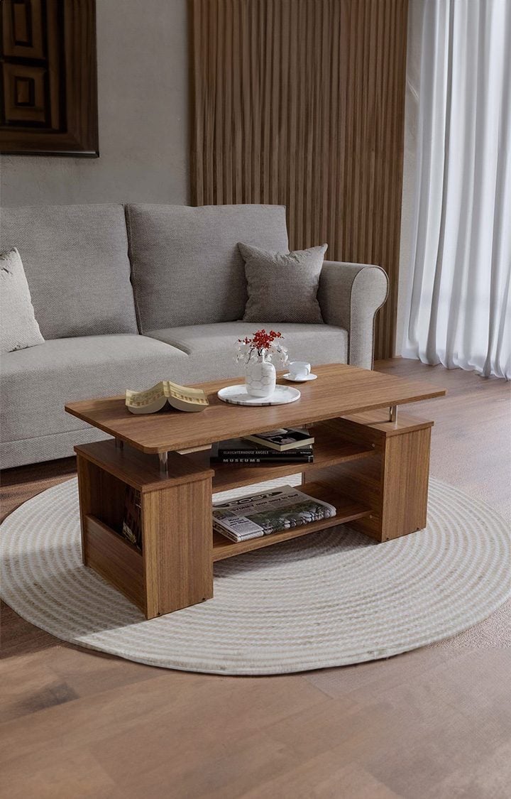 Fizz Coffee Table |Center Table for Living Room - Finish Color - Leon Teak