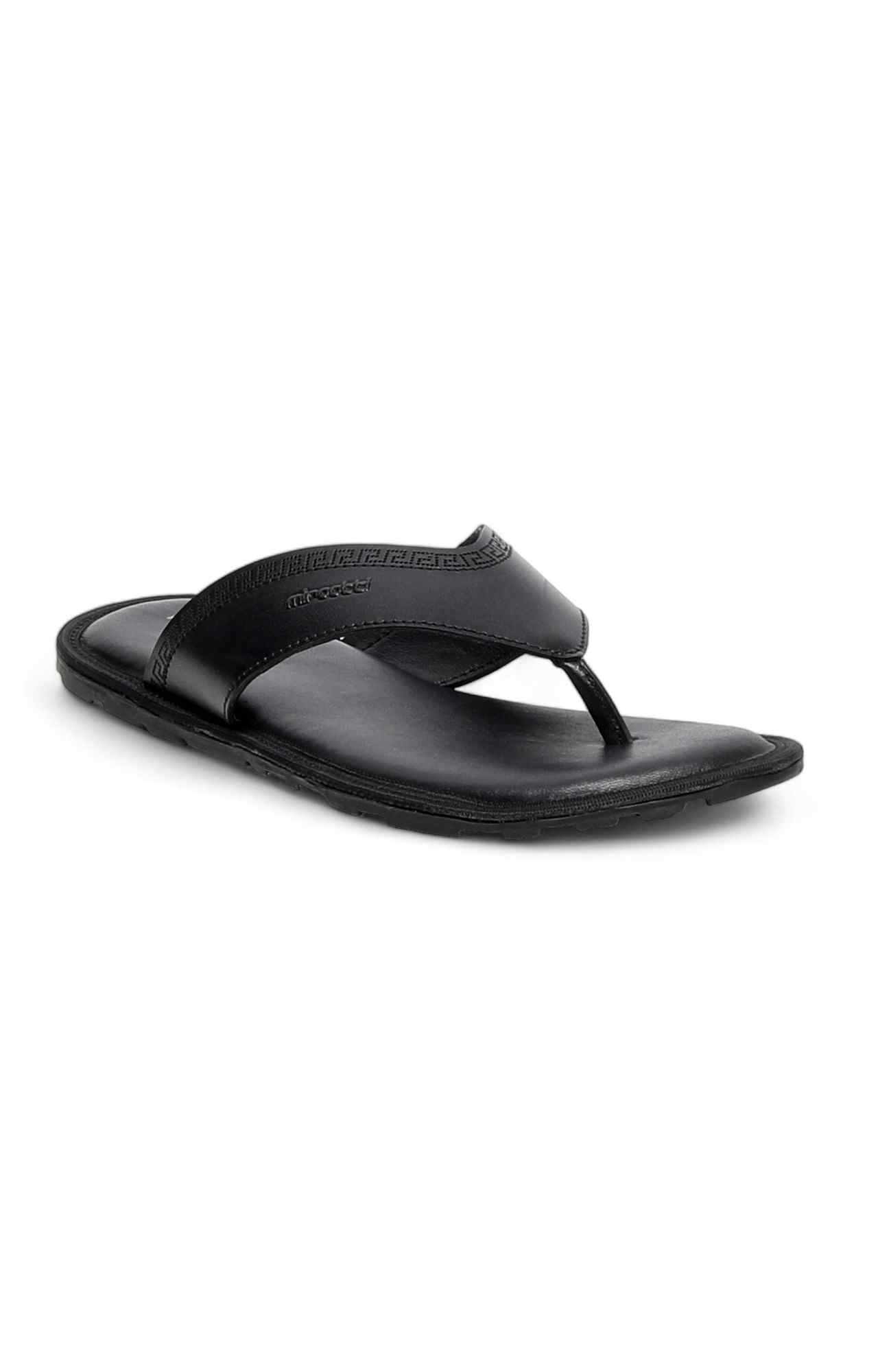 Men Black Ultra-Comfort Casual Flip-Flops