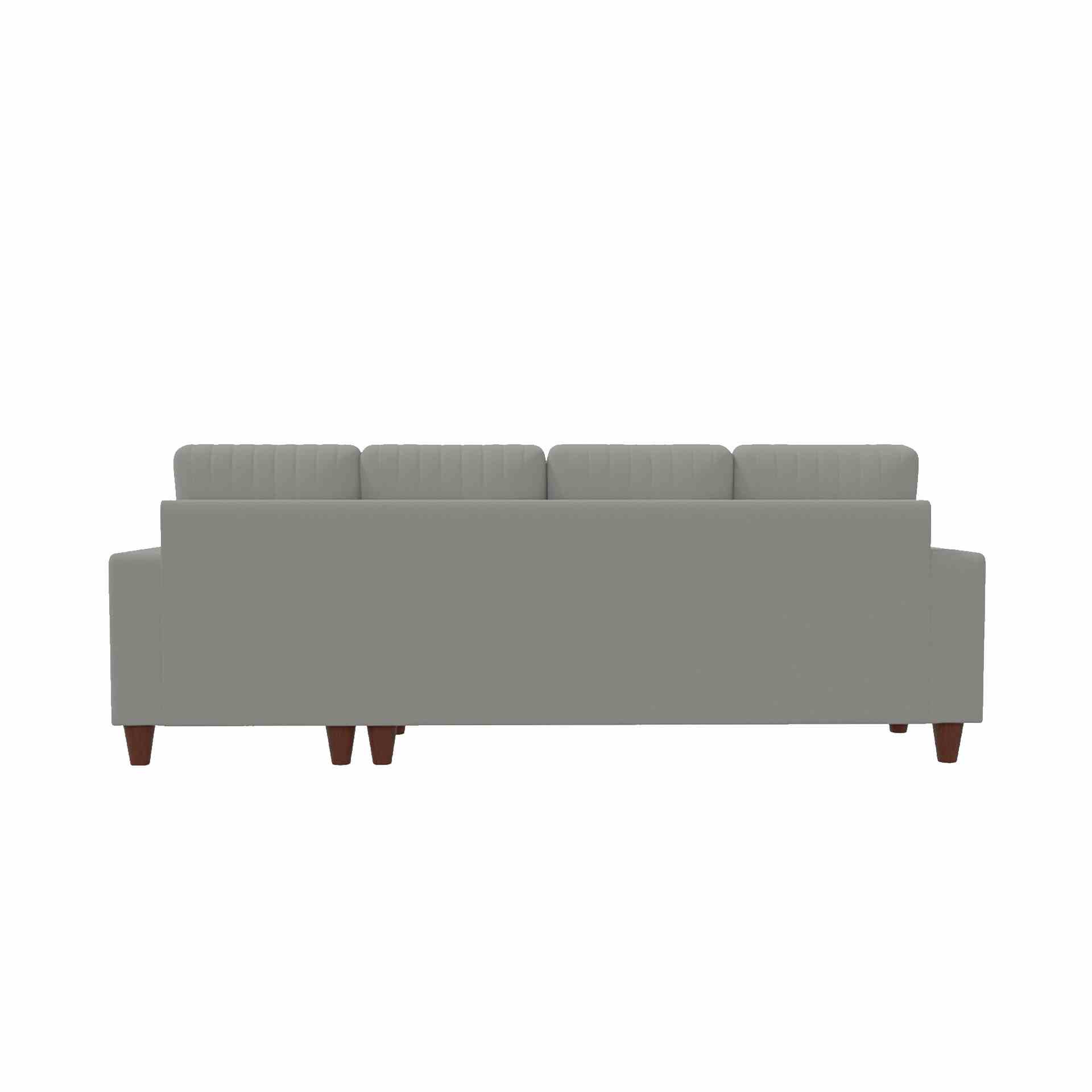 neudot Roman RHS Sectional Sofa for Living Room |6 Person Sofa|Premium Fabric with Cushioned Armrest | Solid Wood Frame|6 Seater in Light Grey Color