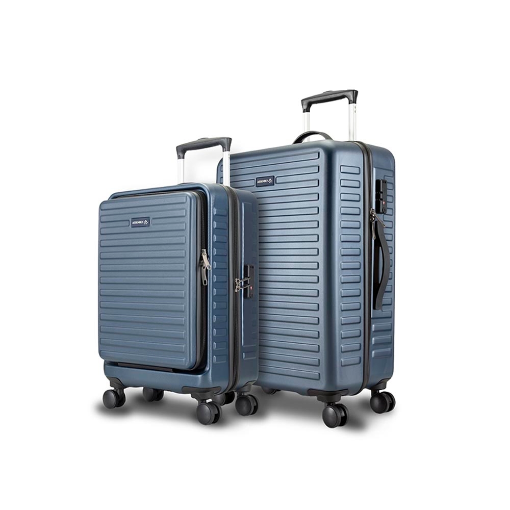 Hard Luggage Trolley Combo - Blue