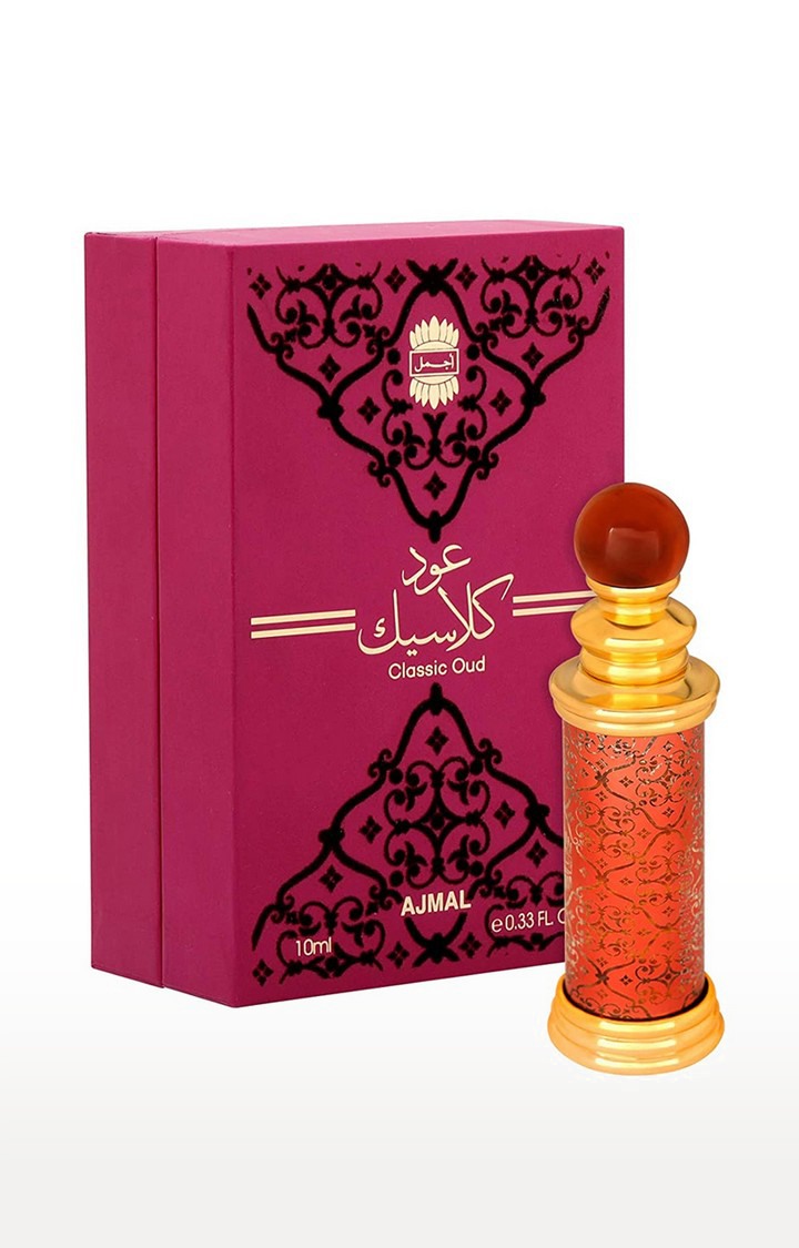 Ajmal Aurum EDP Fruity Perfume 75ml for Women and Classic Oud Concentrated Perfume Oil Oudh Alcohol-free Attar 10ml for Unisex