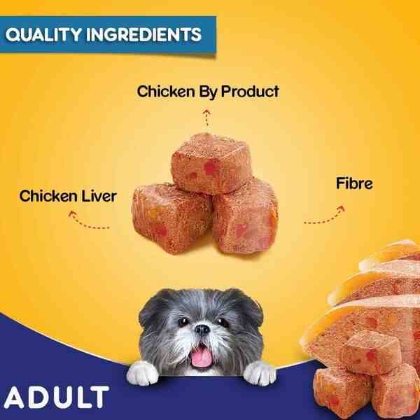 Pedigree Adult Chicken, Grilled Liver Loaf Flavor with Vegetables Wet Dog Food - 70 g