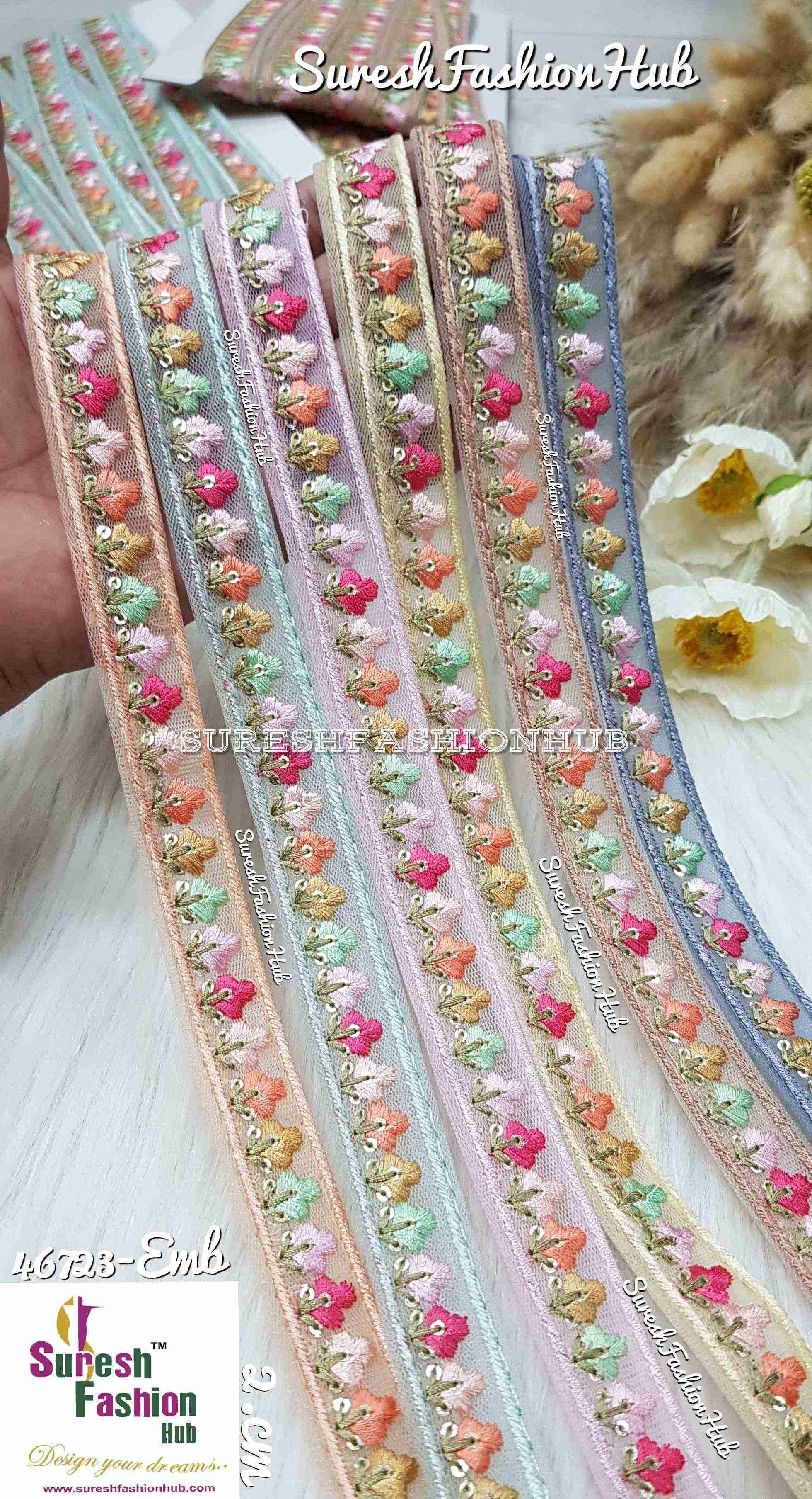 Colorburst Pastel BlueLeaf Designer Trim