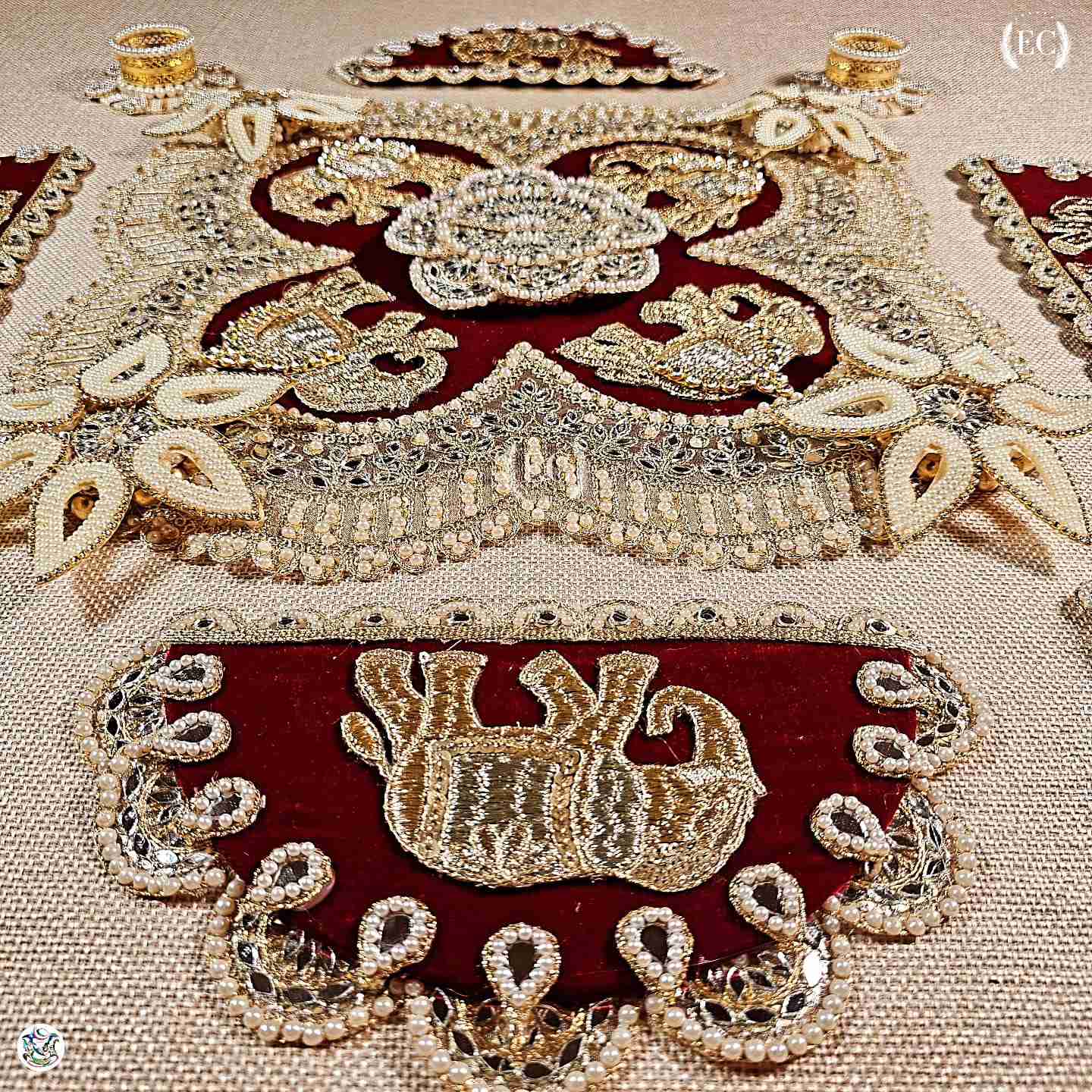 Beautiful Elephant And T-Light Rangoli Set