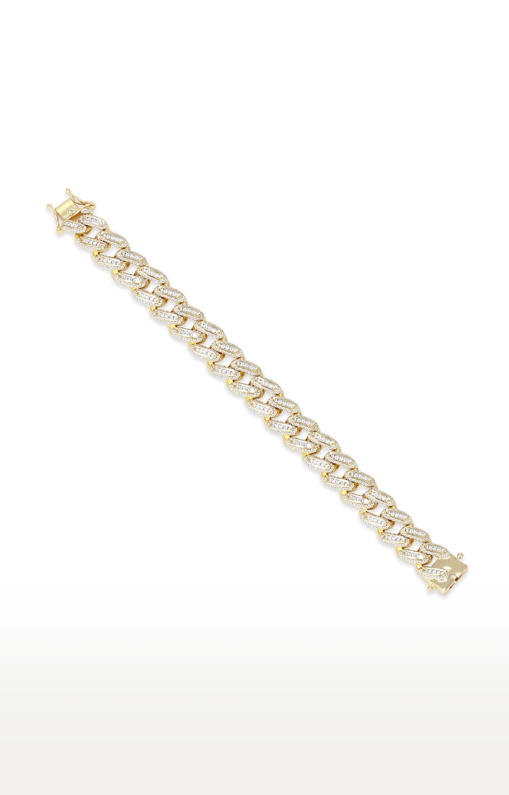 WRAPGAME | Unisex Gold Baguette Cuban Bracelet