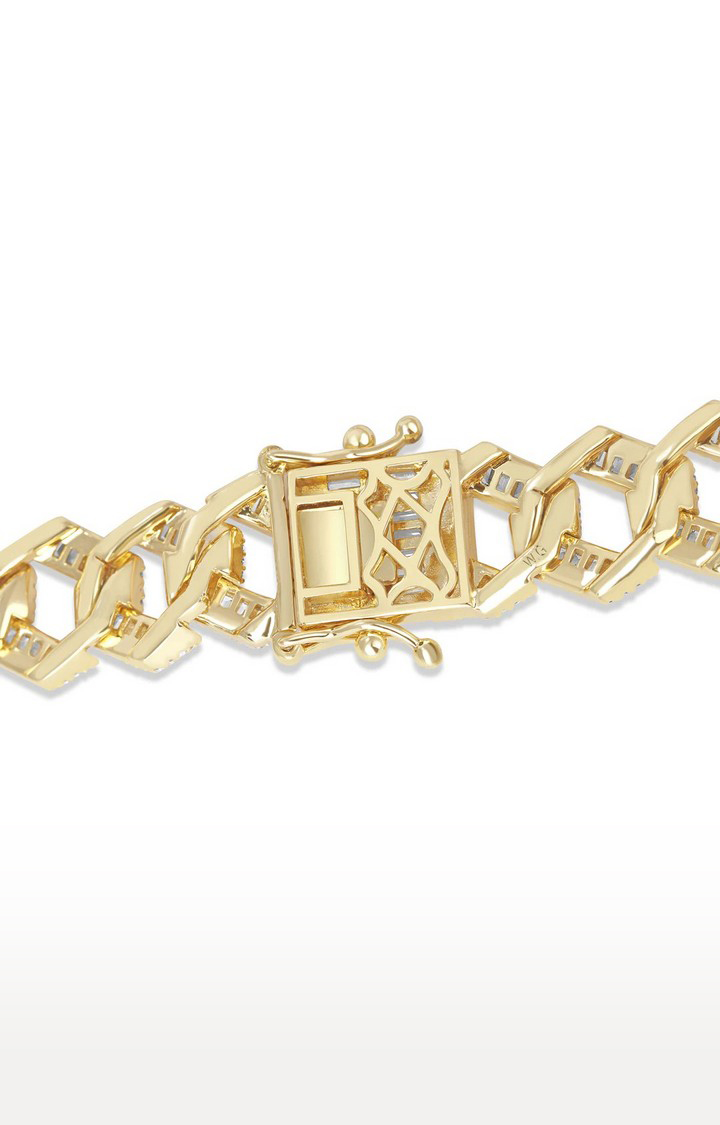 Gold rectangle clearance link bracelet