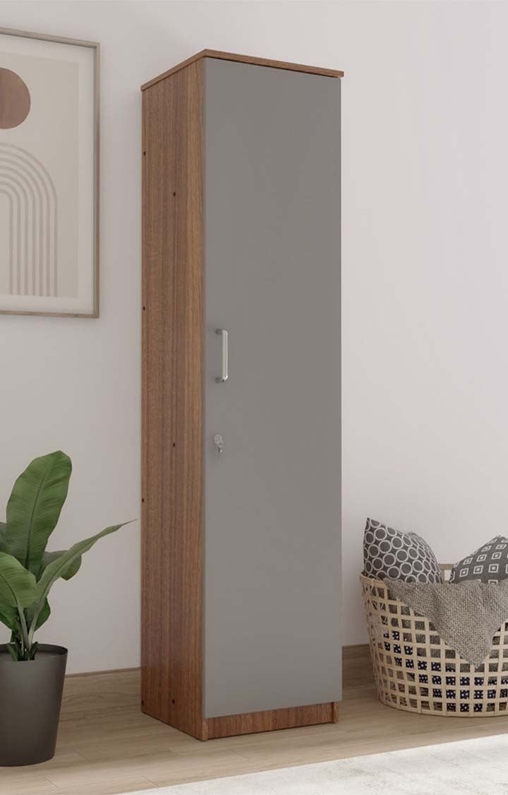 Adona Single Door Wardrobe - Grey