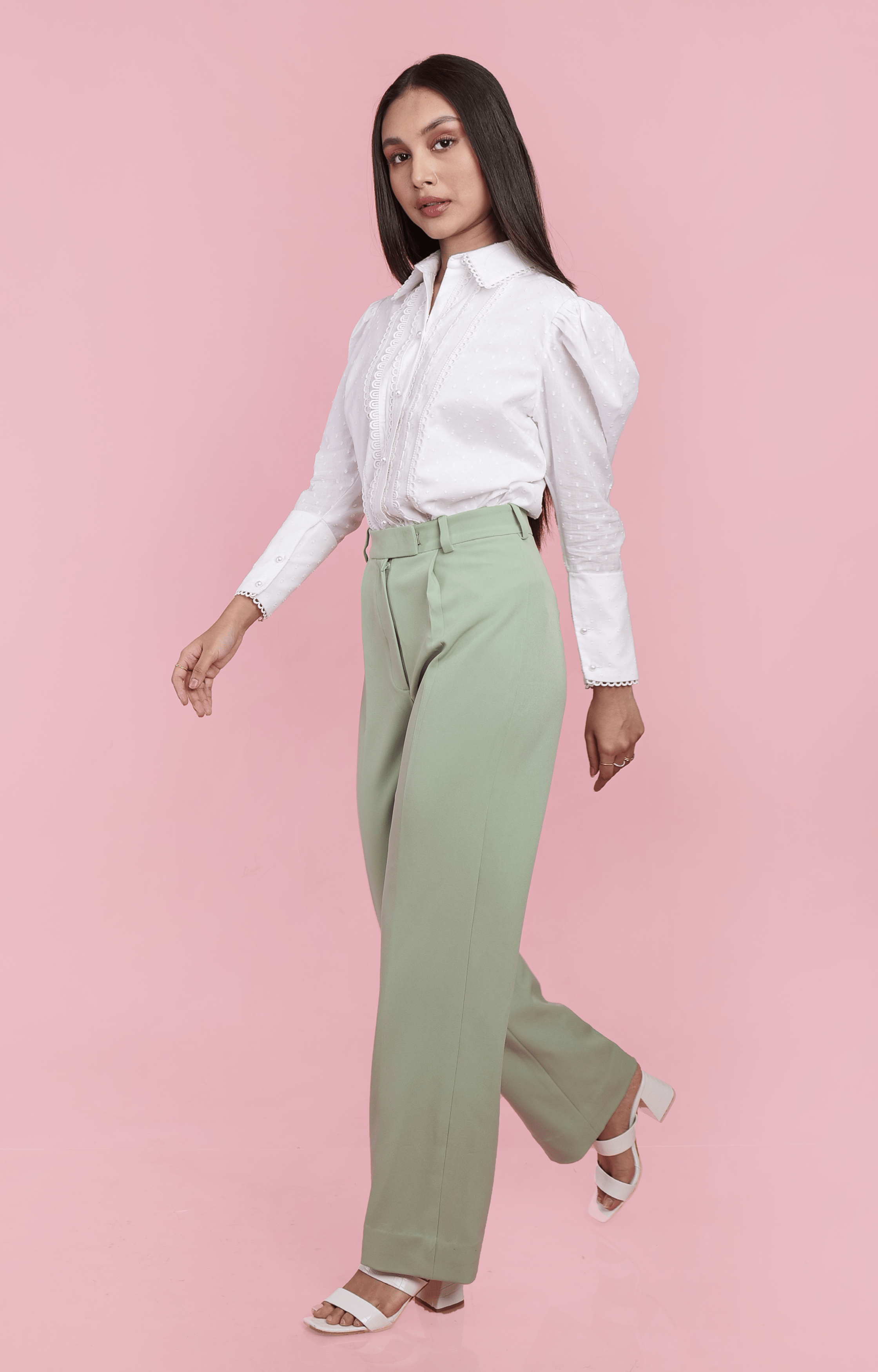 ONA | Mint Green Trousers undefined