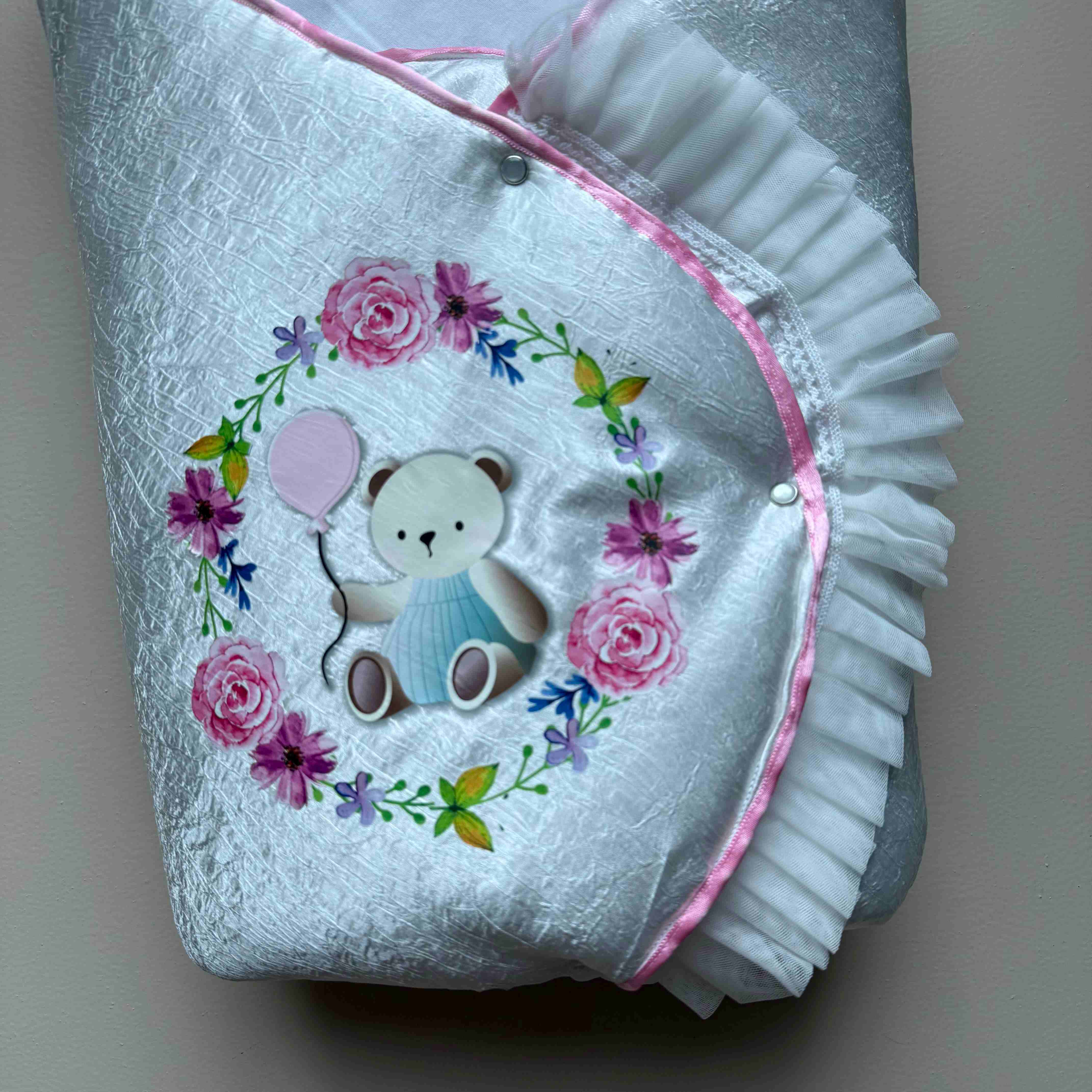 Blush Bear Luxe Baby Drape