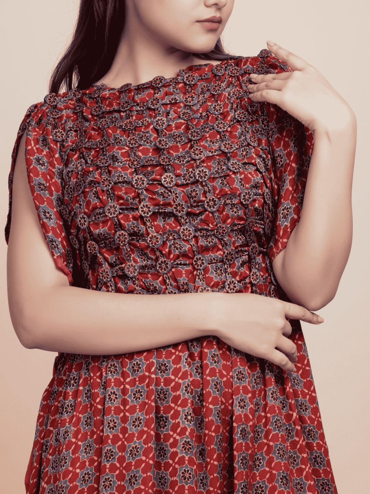 Kuyaro Button Masala Dress