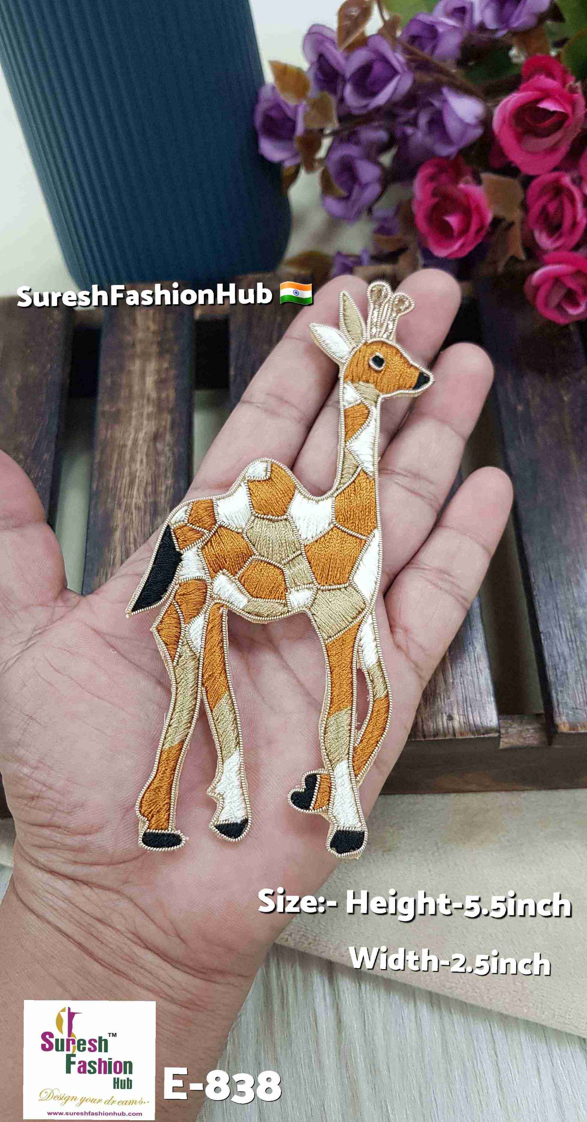 Left-Facing Handmade Zardosi Threadwork Camel