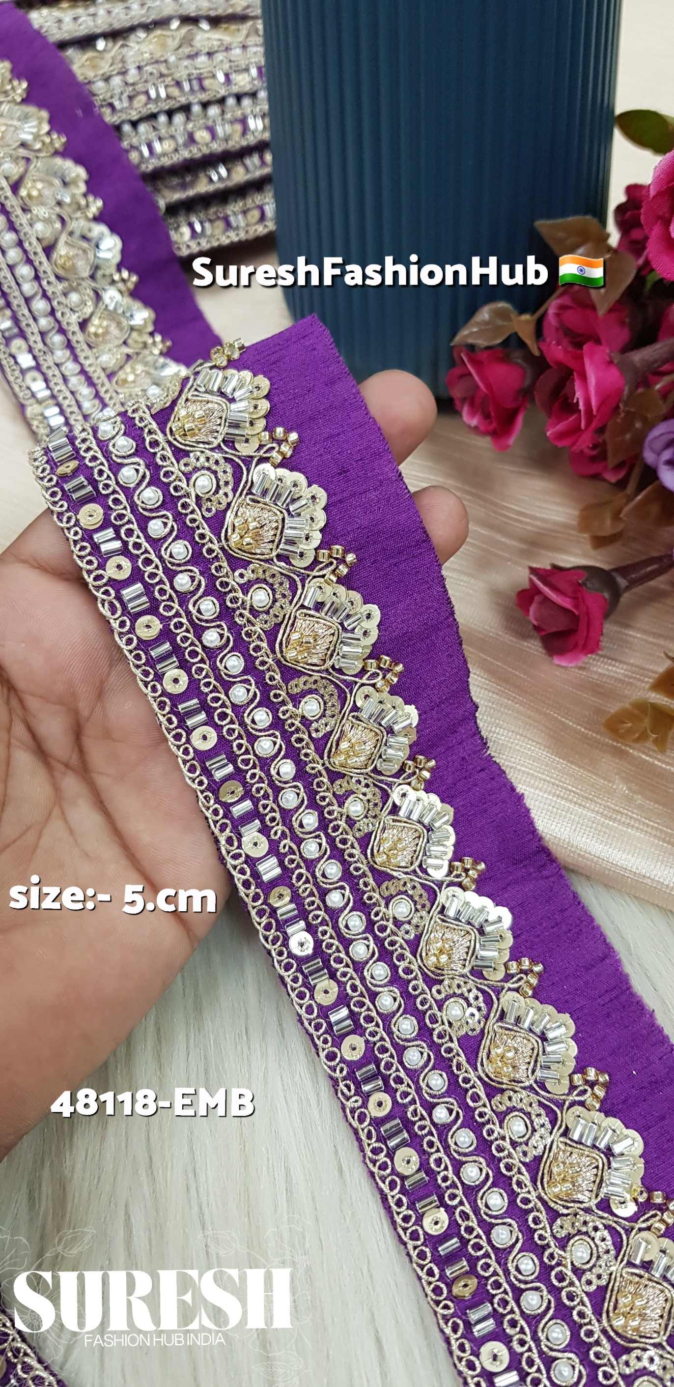 Light Purple  Lavender Charm Embroidery Lace
