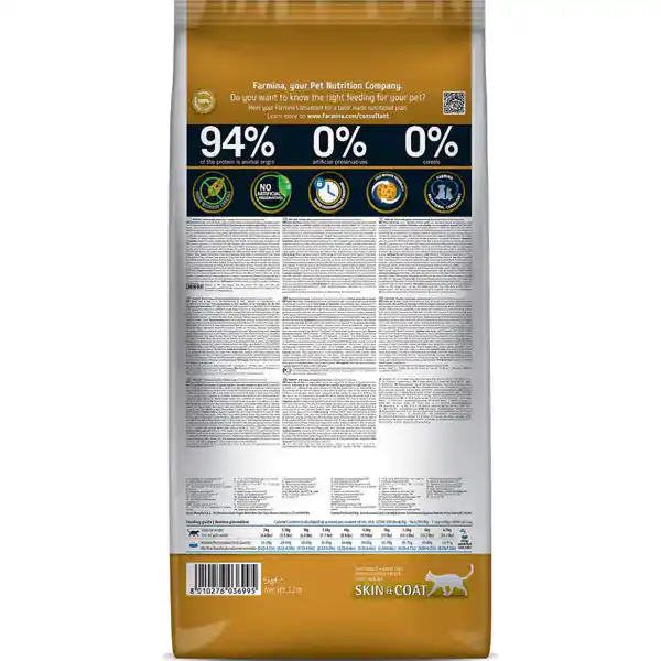 N & D Quinoa Cat Grain Free Skin Coat Quail Adult 1.5 Kg