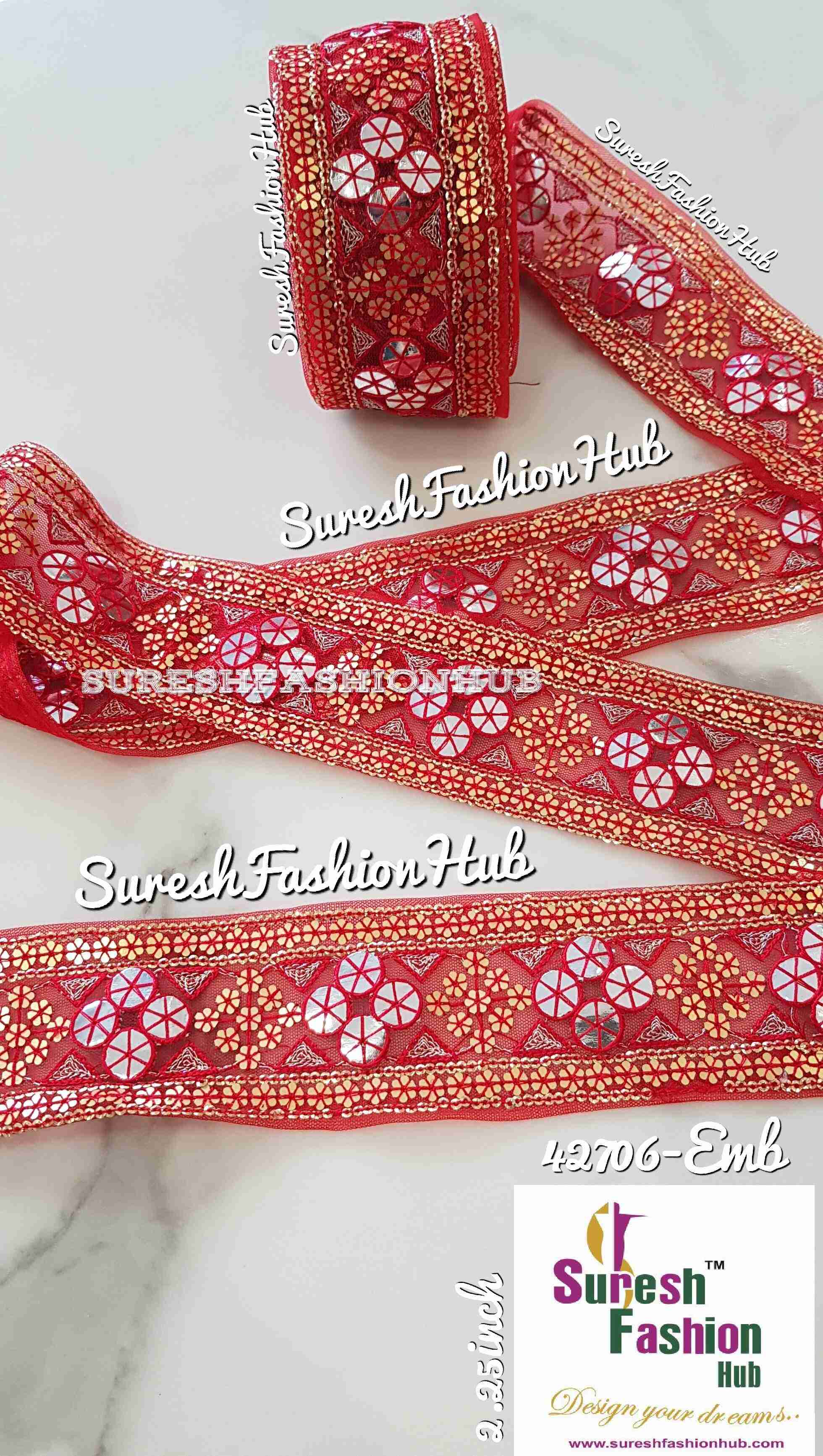 Scarlet Red U-Edging Designer Trim