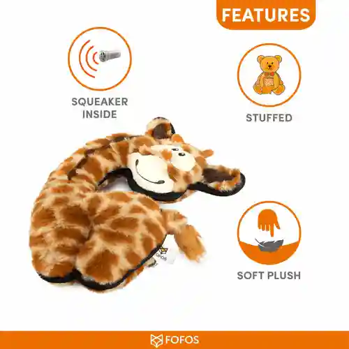 Barkbutler Fofos Safari Line Giraffe Plush Toy for Dogs