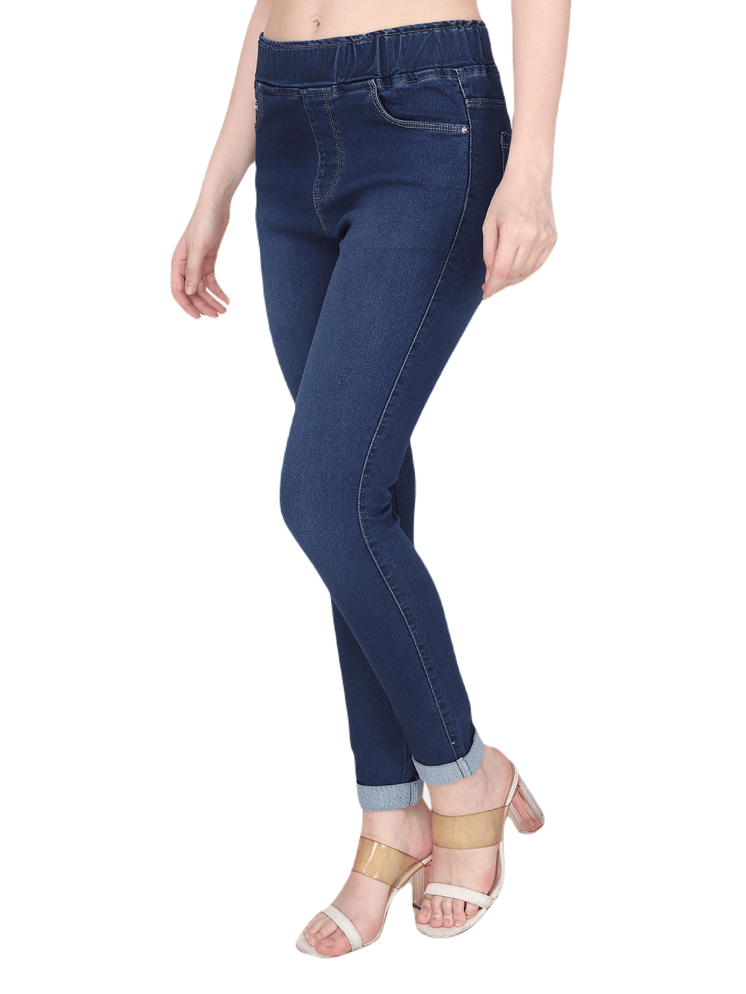 Albion By CnM Women Stretchable Dark Blue Denim Jegging