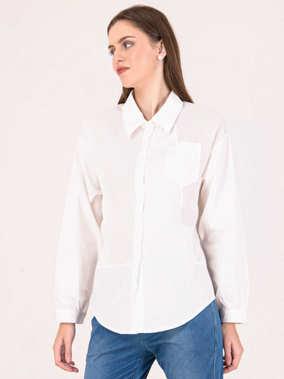 Albion Women White Smart Top