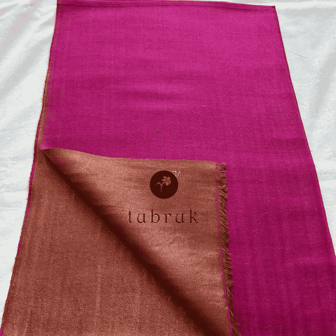Hand woven Fuscia zari stole