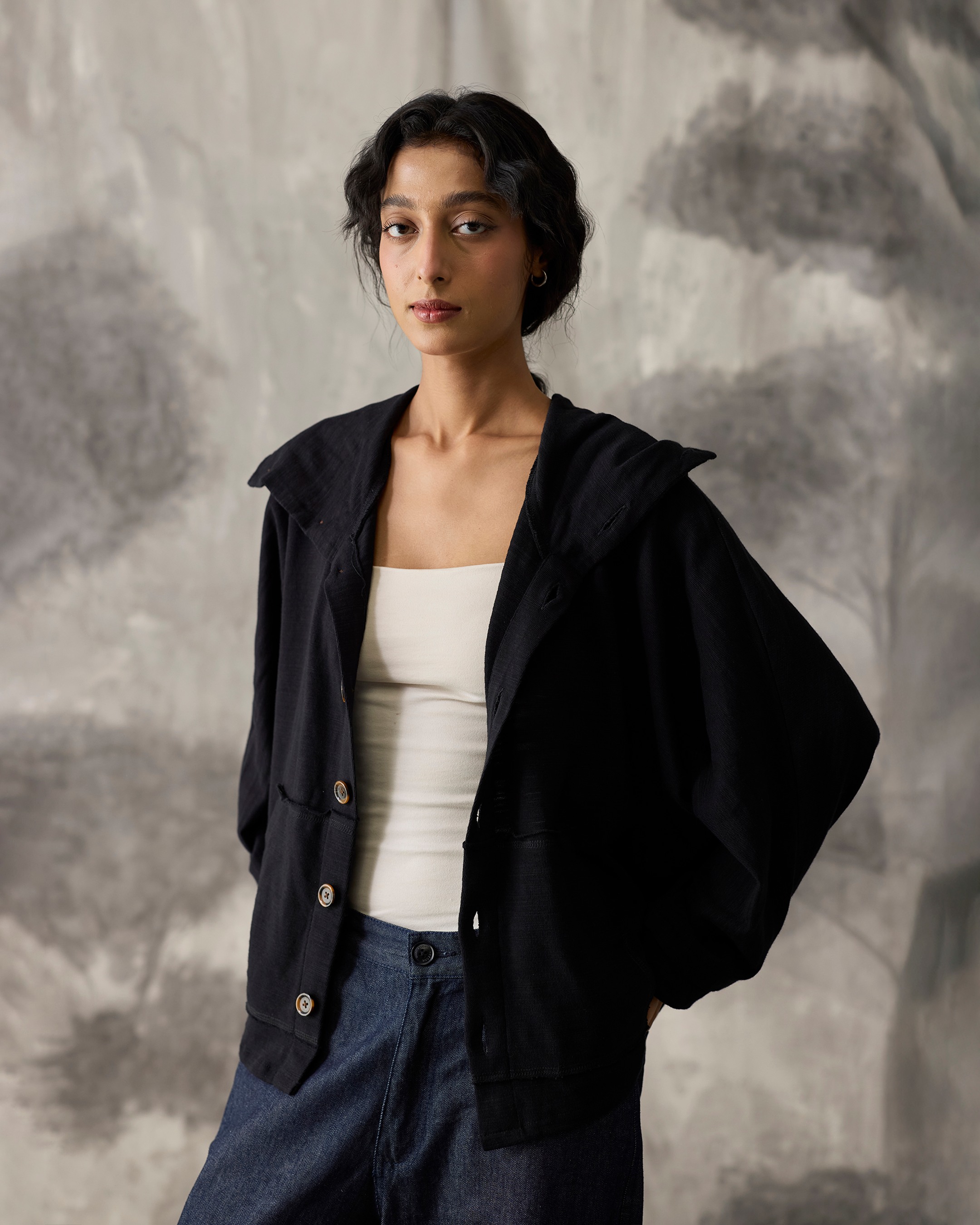 Black Dolman Hoodie - Women