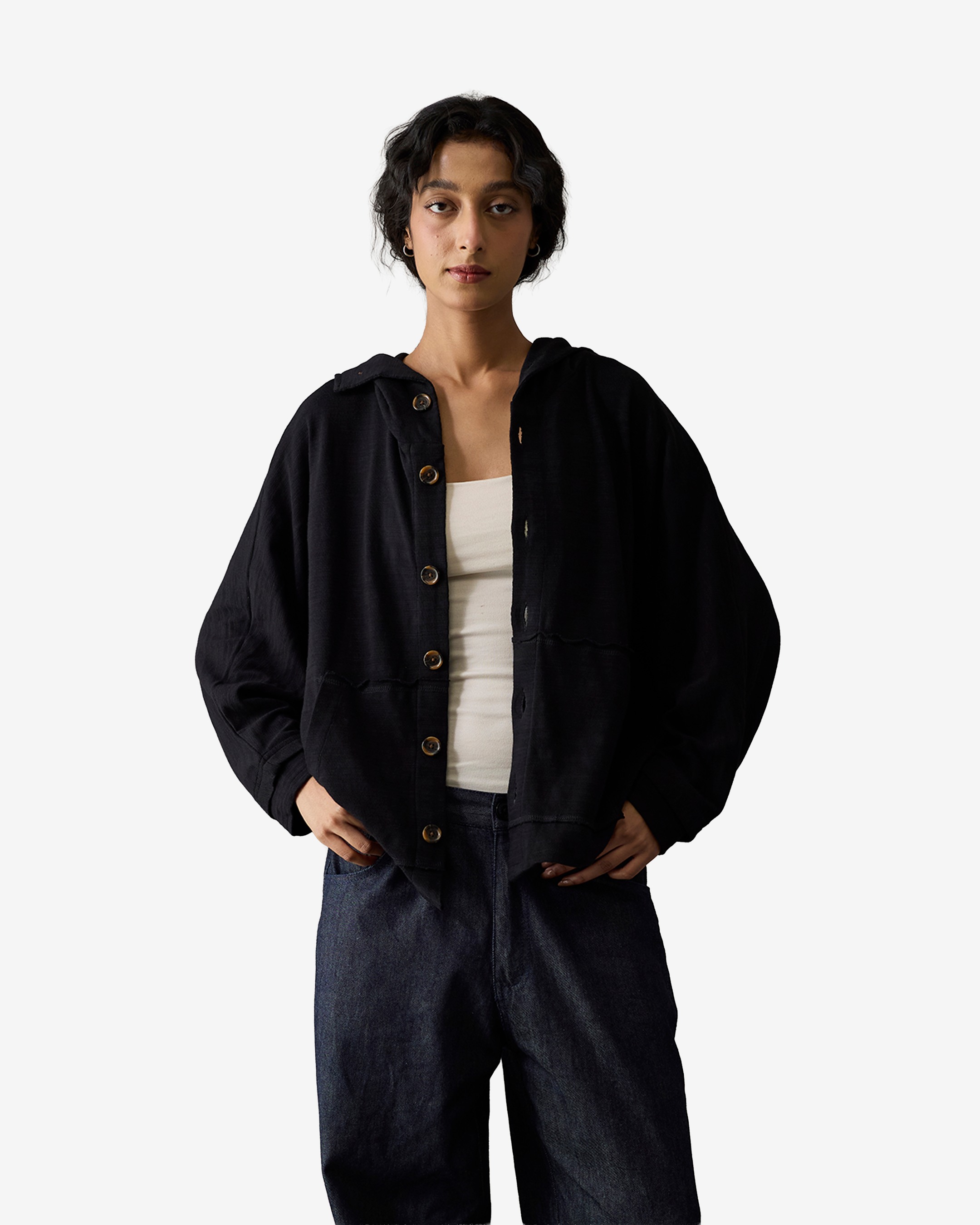 Black Dolman Hoodie - Women