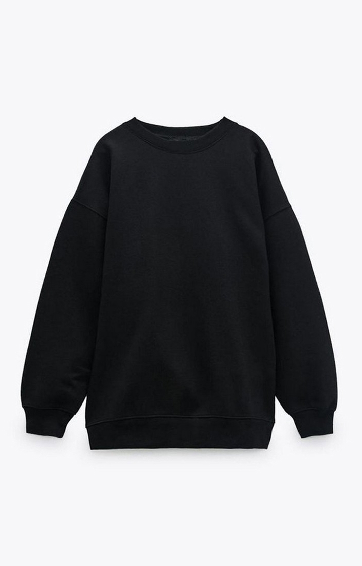 Beeglee | Women's Baggy Black Sweatshirt