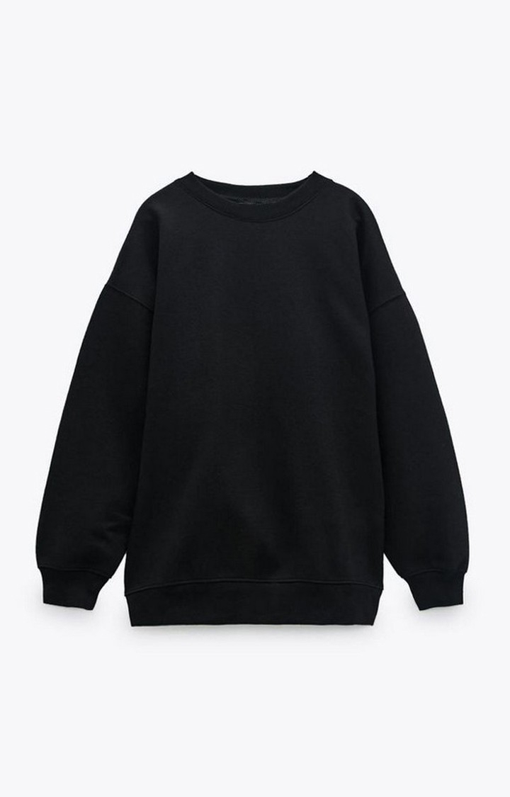 Beeglee | Women's Baggy Black Sweatshirt