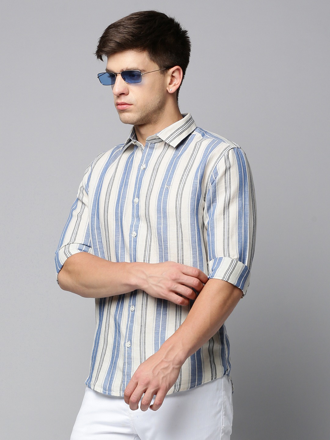 Off white blue sale collar long sleeve