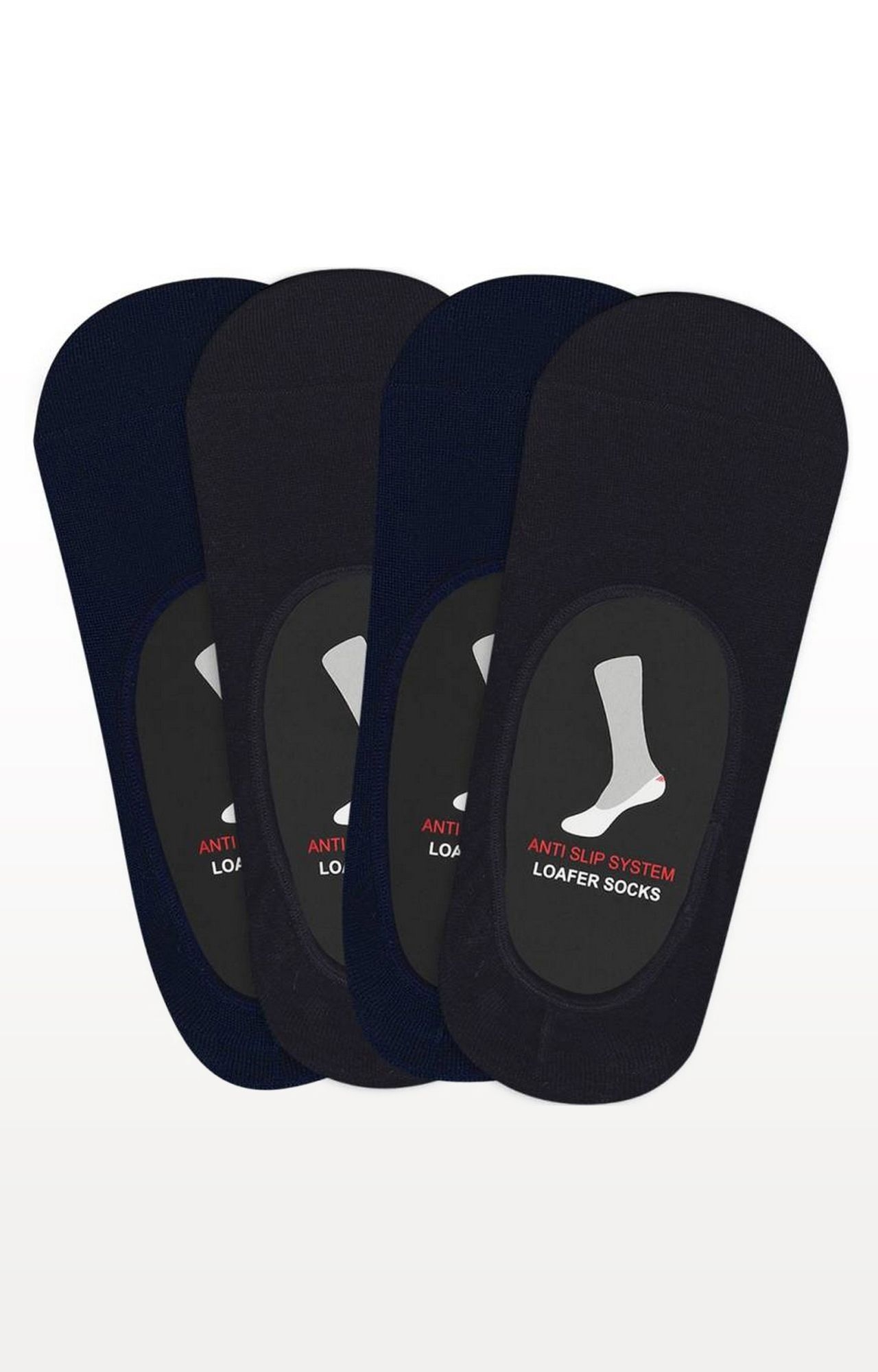 BALENZIA | Black and Navy Solid Socks (Pack of 4) 0