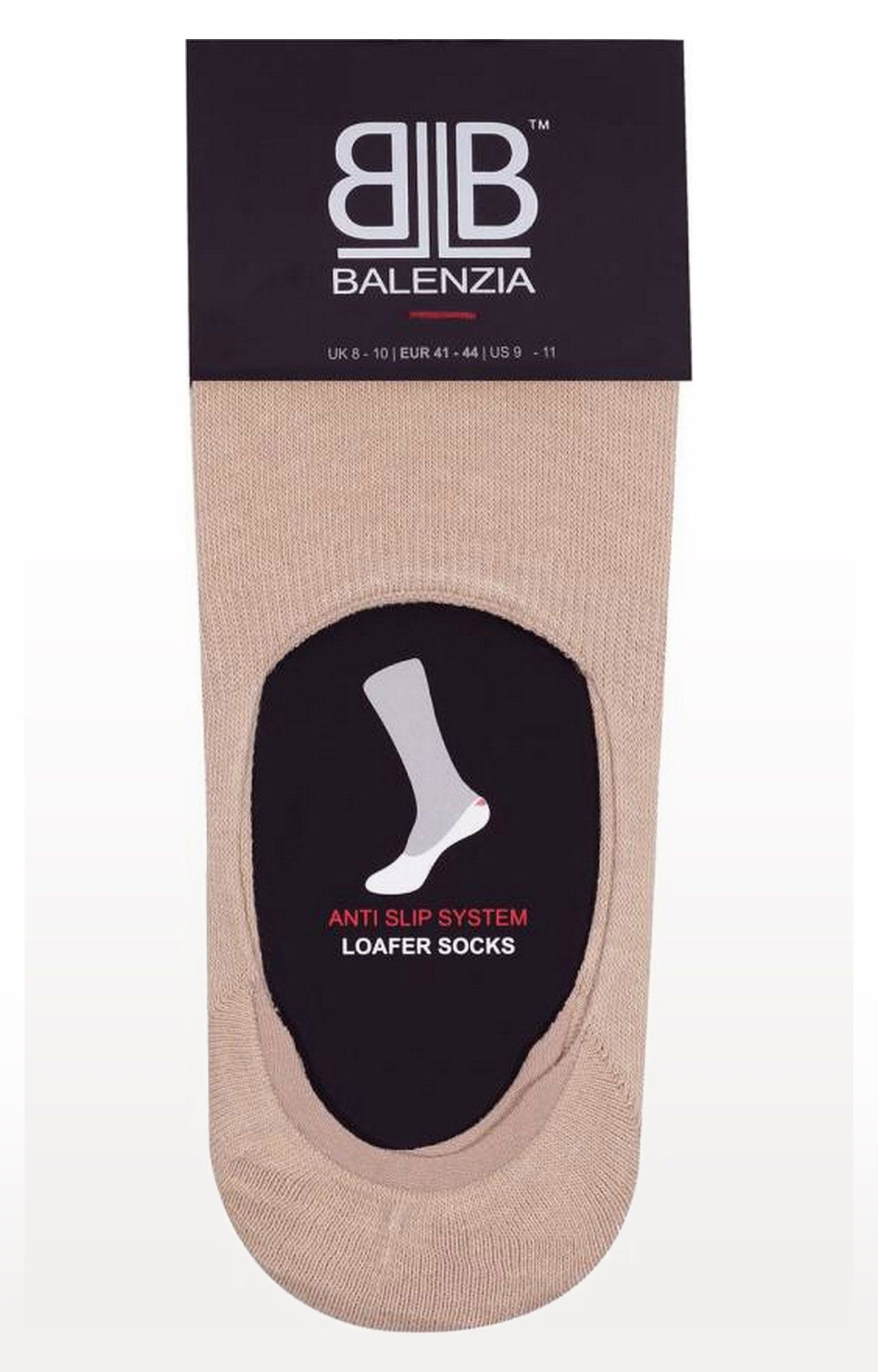 BALENZIA | Beige and Navy Solid Socks (Pack of 4) 2