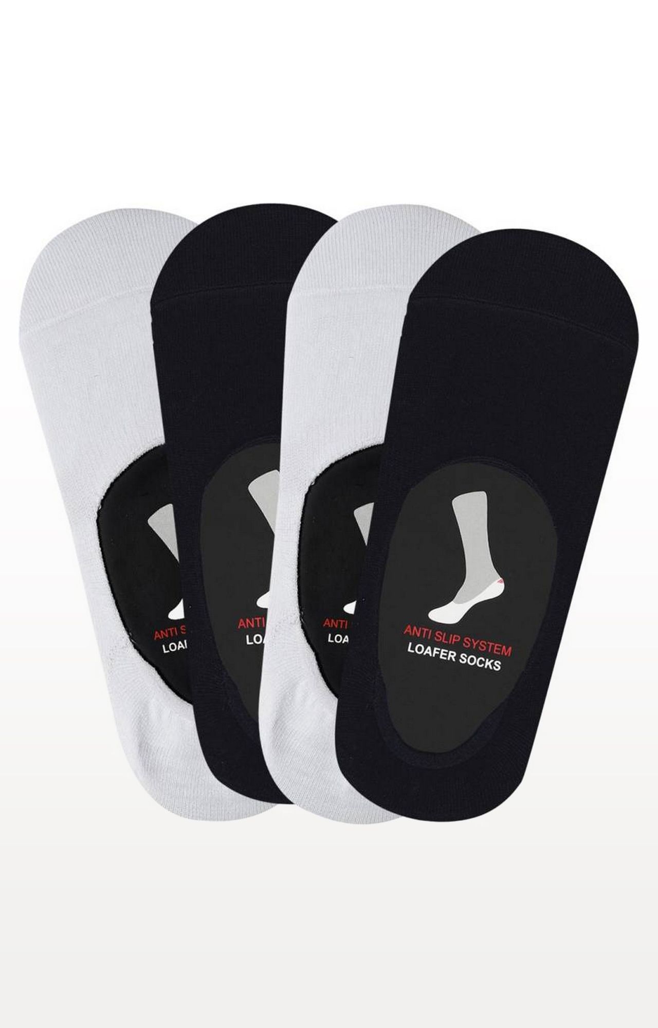 BALENZIA | White and Black Solid Socks (Pack of 4) 0