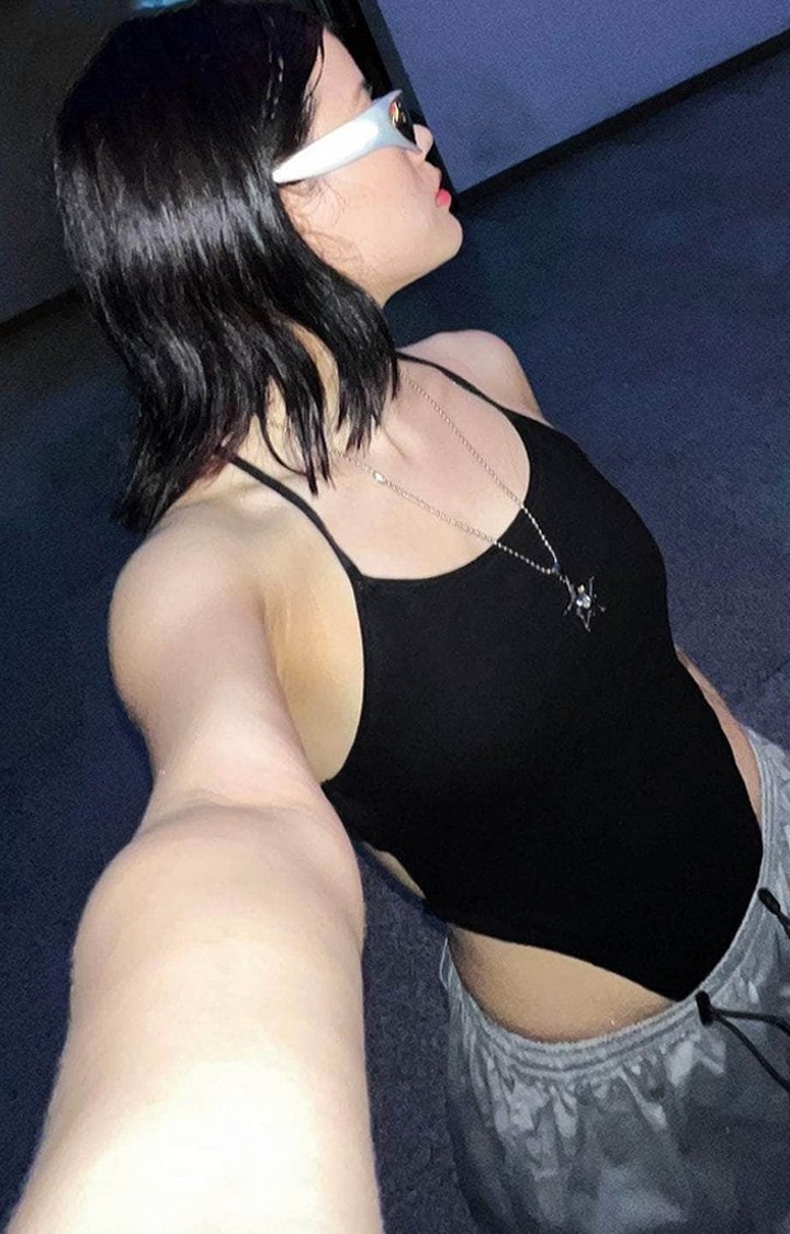 Women's Black Bare Back Bodysuit