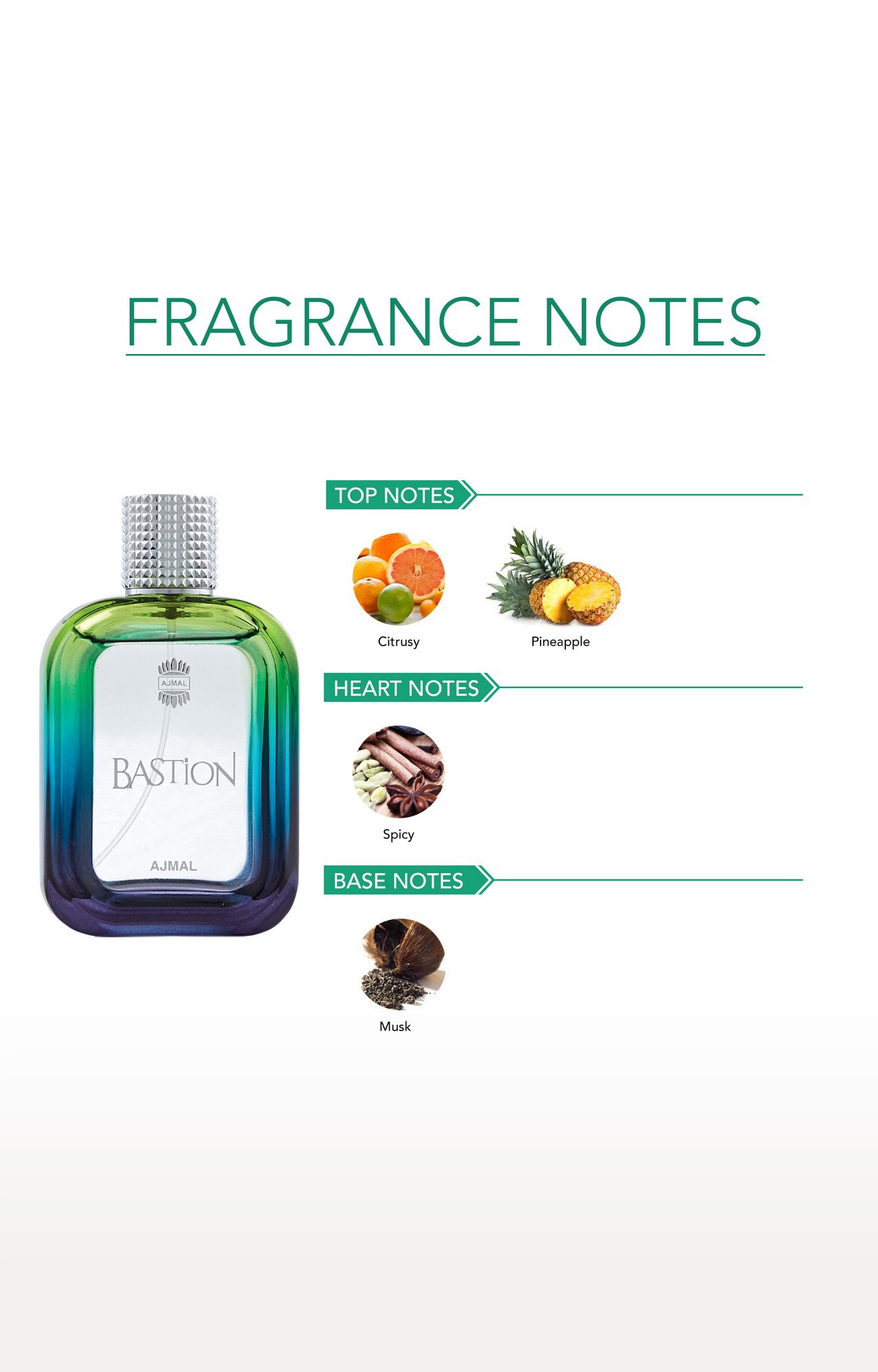 Ajmal Bastion EDP Perfume 100ml for Men and Sacrifice II for Him Deodorant Fruity Fragrance 200ml for Men